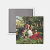 De Shepherd en zijn Vriendin (door Holman Hunt) Magneet (Voorkant / Achterkant)