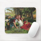 De Shepherd en zijn Vriendin (door Holman Hunt) Muismat (Met muis)