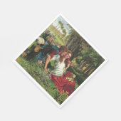 De Shepherd en zijn Vriendin (door Holman Hunt) Servet (Hoek)