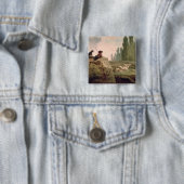 De Shepherd Vierkante Button 5,1 Cm (In situ)