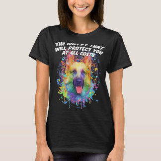 De Sheppy die je Duitse Shepherd K zal beschermen T-shirt
