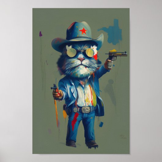 De sheriff Meowdy, Cowboy Cat Sheriff Poster (Voorkant)
