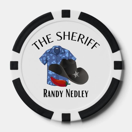 De sheriff poker chips (Voorkant)
