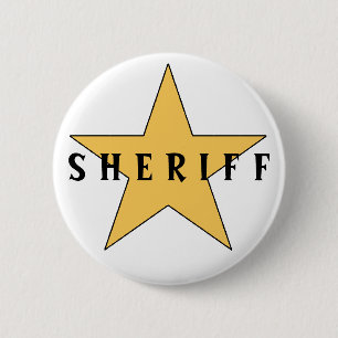 De Sheriff's Badge Ronde Button 5,7 Cm