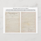 De Sherman Antitrust Act 2 juli 1890 Briefkaart (Voorkant)