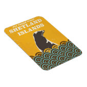 De Shetlandeilanden vintage reisposter Magneet (Rechterzijde)