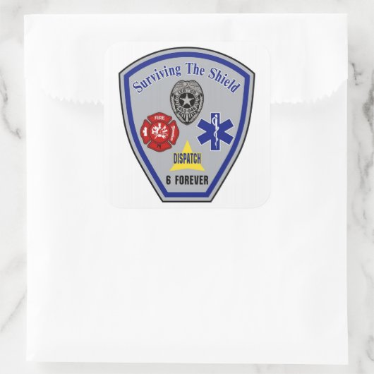 De Shield sticker overleven (Tas)