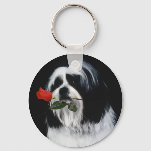 De Shih Tzu Dog Sleutelhanger (Voorkant)