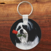 De Shih Tzu Dog Sleutelhanger (Voorkant)