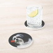 De Shih Tzu Dog Zandsteen Onderzetter (Zijkant)