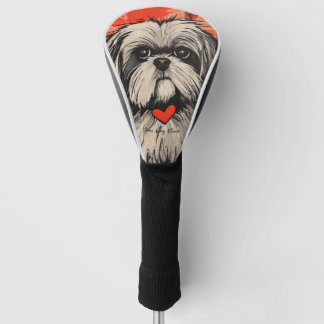 De Shih Tzu Hond, Rood en Zwart 004 - Ulises Dalla Golfheadcover