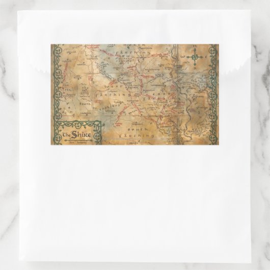 DE SHIRE™ RECHTHOEKIGE STICKER (Tas)