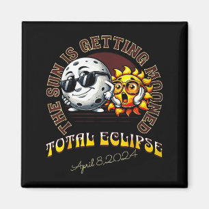 De shirt zon die een maansverduistering krijgt Zon Magneet
