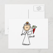 De shirten van de Bride T van de Figuur en Giften Briefkaart (Voorkant / Achterkant)