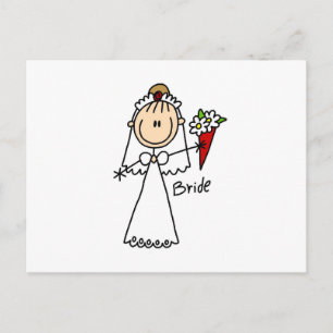 De shirten van de Bride T van de Figuur en Giften Briefkaart