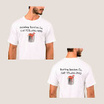De Shirten van de Dienst van de Schilder van het h T-shirt<br><div class="desc">Hier is een eenvoudig schilder of een werkshirt van de verfcontractant met een koele verfborstel en de verf kan grafisch en twee lijnen van informatie u met uw kunt vervangen. Voeg uw algemene contactgegevens van uw bedrijf aan allen toe om te zien. Geef deze shirten aan uw werknemers om hen...</div>