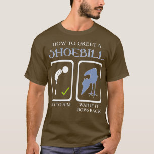 De Shoebill Stork Art African Bird L T-shirt