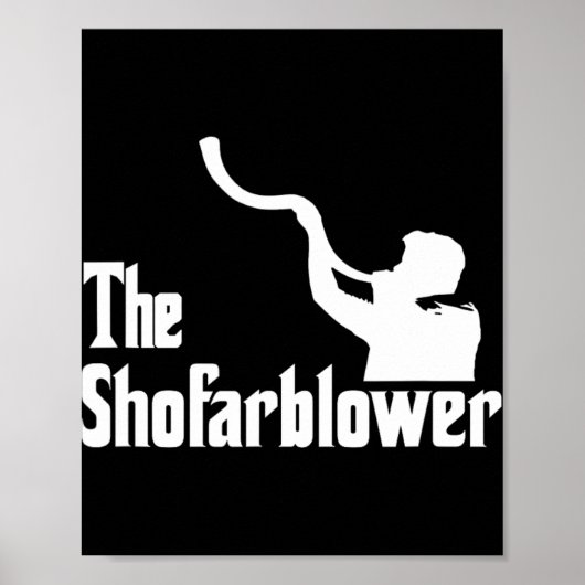 De Shofar Blazer Rosh Hashanah Rabbijn Tempel Jood Poster (Voorkant)