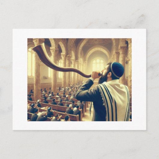 De Shofar horen, Briefkaart (Voorkant)