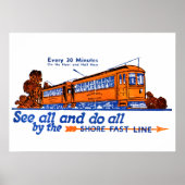 De Shore Fast Line Trolley Service Poster (Voorkant)