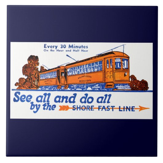 De Shore Fast Line Trolley Service Tile Tegeltje (Voorkant)