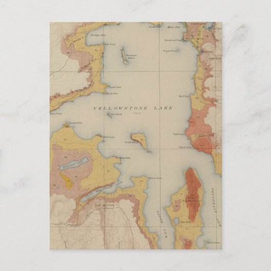 De Shores van het geelsteenmeer Briefkaart (Voorkant)