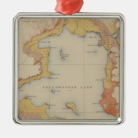 De Shores van het geelsteenmeer Metalen Ornament (Voorkant)