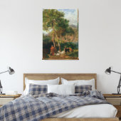 De Shores van het Lecco-meer Canvas Afdruk (Insitu (Slaapkamer))