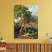 De Shores van het Lecco-meer Canvas Afdruk (Insitu (Woonkamer))