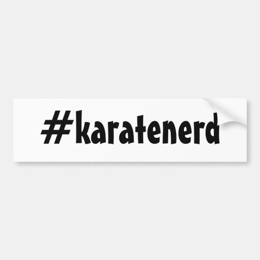De Shotokan Way Karate Nerd Bumpersticker (Voorkant)