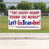 De Shout Heard over de wereld Laten we Brandon gaa Spandoek (Insitu)