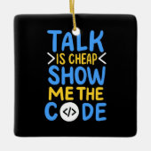 De Show van de programmeur me de Code Keramisch Ornament (Voorkant)