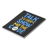 De Show van de programmeur me de Code Notitieblok (Linkerzijde)