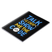 De Show van de programmeur me de Code Notitieboek (Linkerzijde)