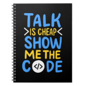 De Show van de programmeur me de Code Notitieboek (Voorkant)
