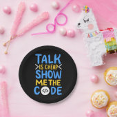 De Show van de programmeur me de Code Papieren Bordje (Feest)