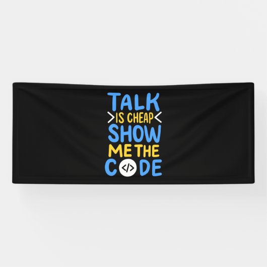 De Show van de programmeur me de Code Spandoek (Horizontaal)