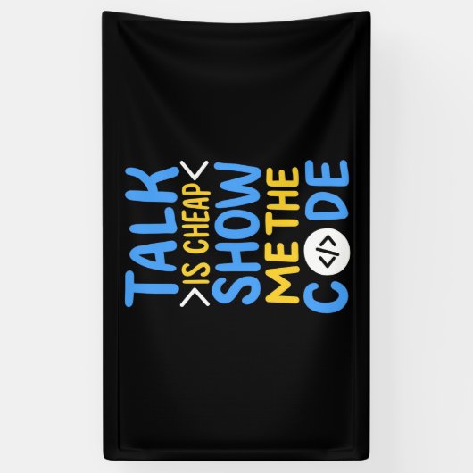 De Show van de programmeur me de Code Spandoek (Verticaal)