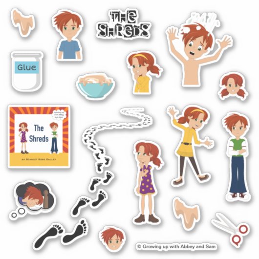 De Shreds Sticker Sheet (Voorkant)