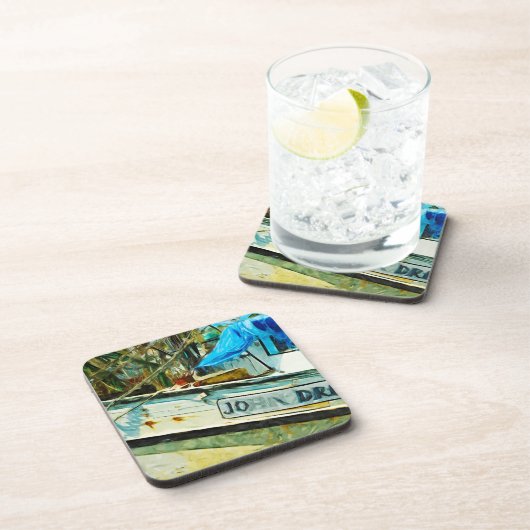 De Shrimp Boat John Drew Abstract impressionisme Onderzetter (Rechterzijde)