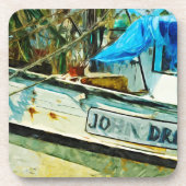 De Shrimp Boat John Drew Abstract impressionisme Onderzetter (Voorkant)