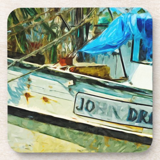 De Shrimp Boat John Drew Abstract impressionisme Onderzetter (Voorkant)