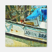 De Shrimp Boat John Drew Abstracte impressionisme Magneet (Voorkant)