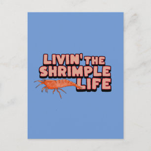 De Shrimple Life Shrimp Art Briefkaart