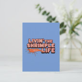 De Shrimple Life Shrimp Art Briefkaart (Staand voorkant)