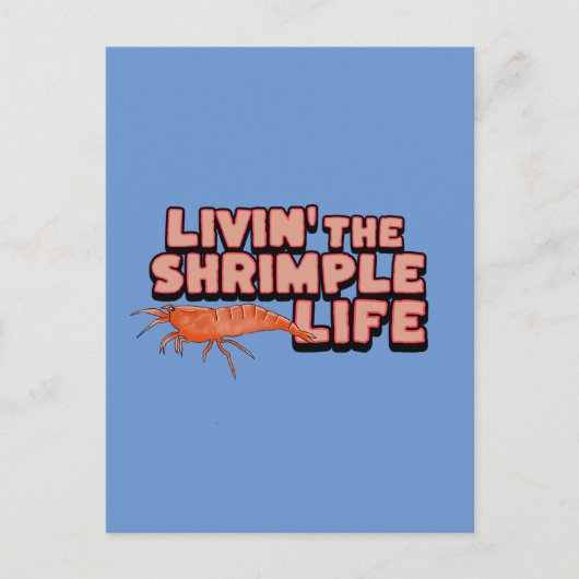 De Shrimple Life Shrimp Art Briefkaart (Voorkant)