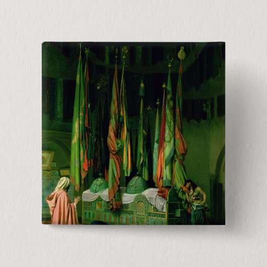De Shrine of Imam Hussein Vierkante Button 5,1 Cm (Voorkant)