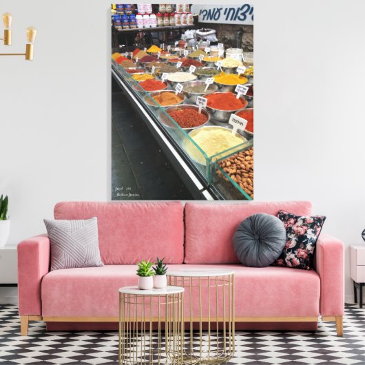 De Shuk, Jeruzalem Israël 2016 Canvas Afdruk (Insitu (Woonkamer))