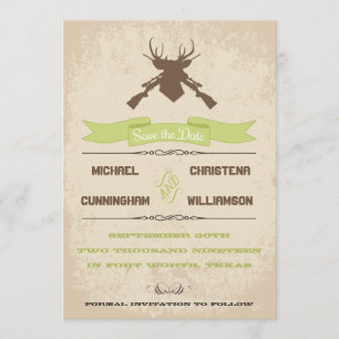 De shunt is over het rustige land behalve de datum save the date