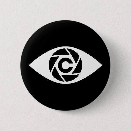 De Shutterclique: Cameraman Logo Button (Voorkant)